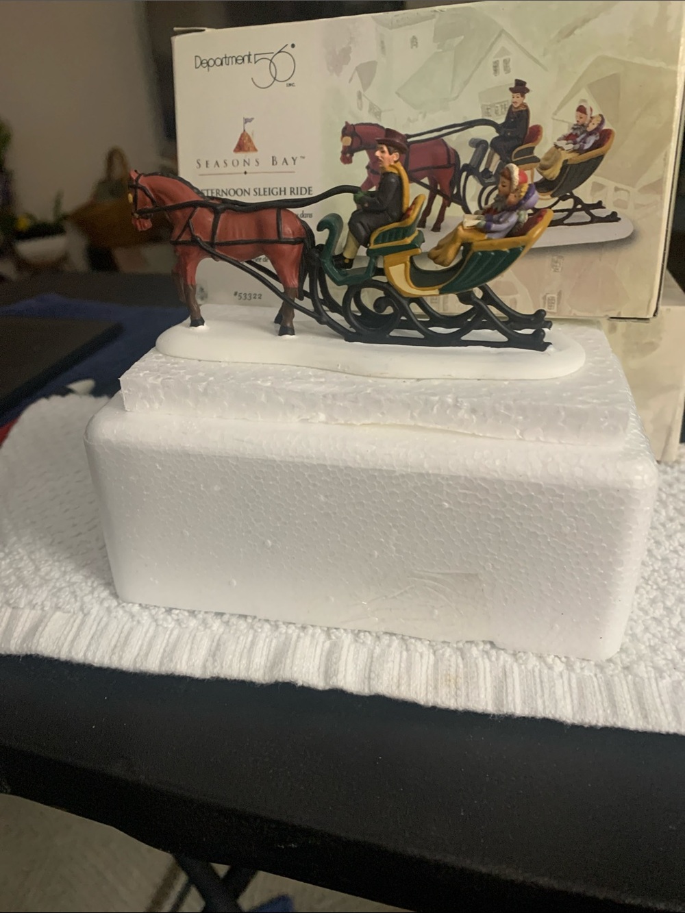 Department 56 Seasons Bay Collection. Afternoon Sleigh Ride. Retired
